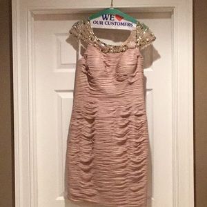Champagne Terani Couture beaded dress